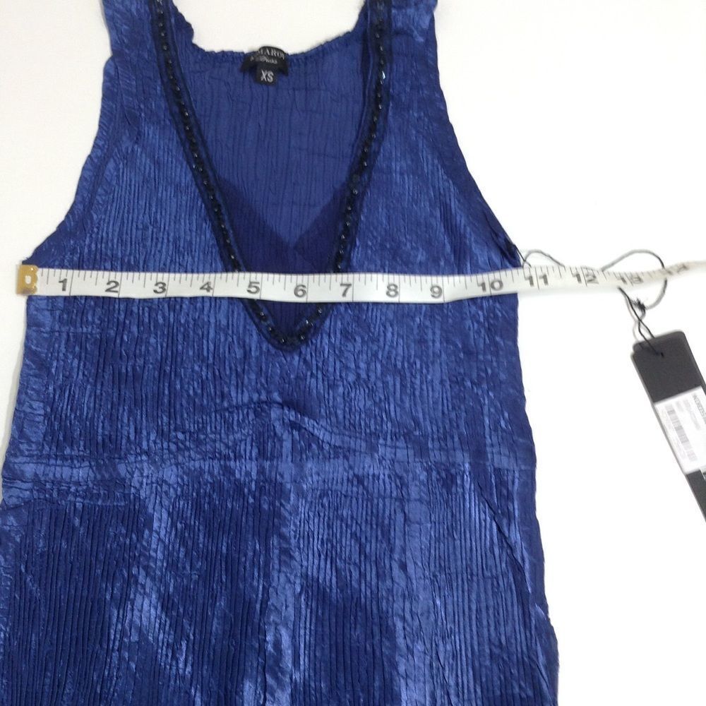 Komarov Blue Sleeveless Embellished Midi Dress Size XS - Picture 6 of 8